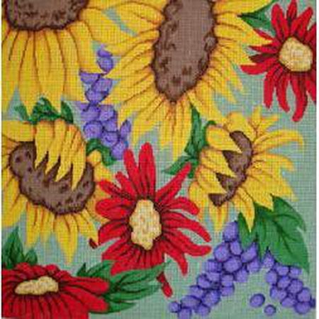Sunflowers and Gerberas Canvas - KC Needlepoint