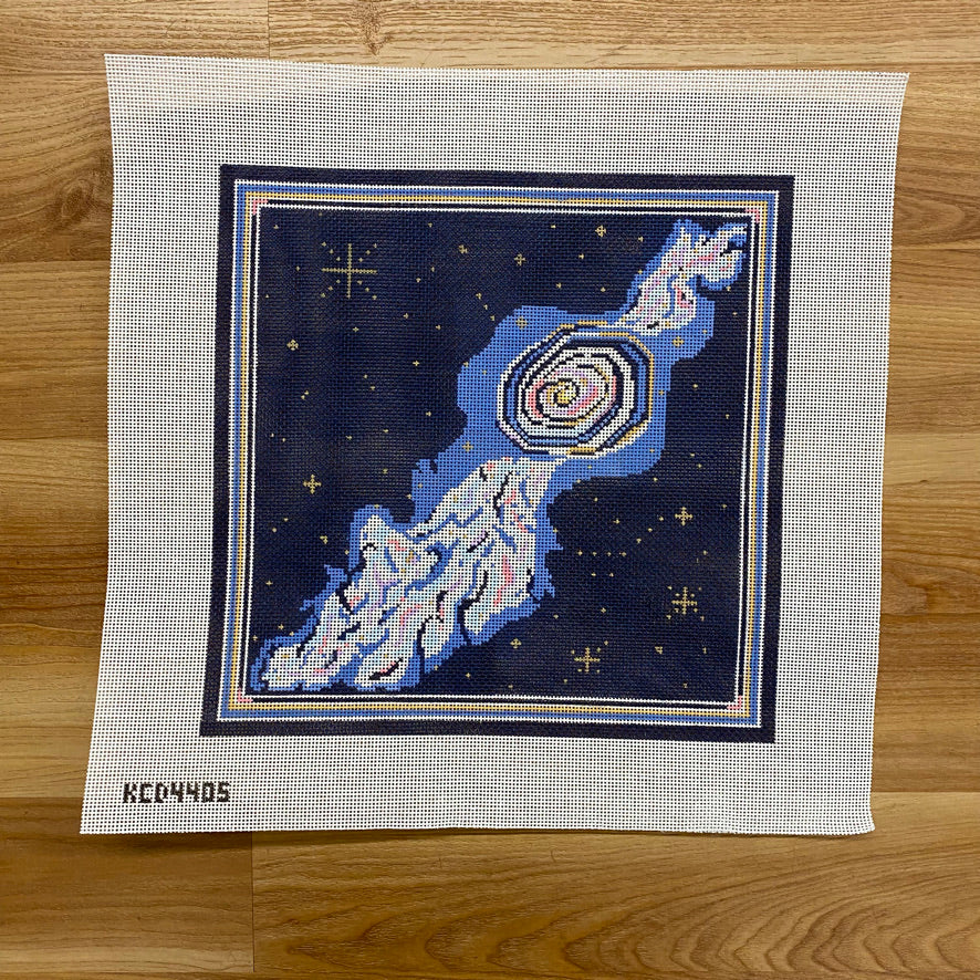 The Galaxy Pillow Canvas - KC Needlepoint