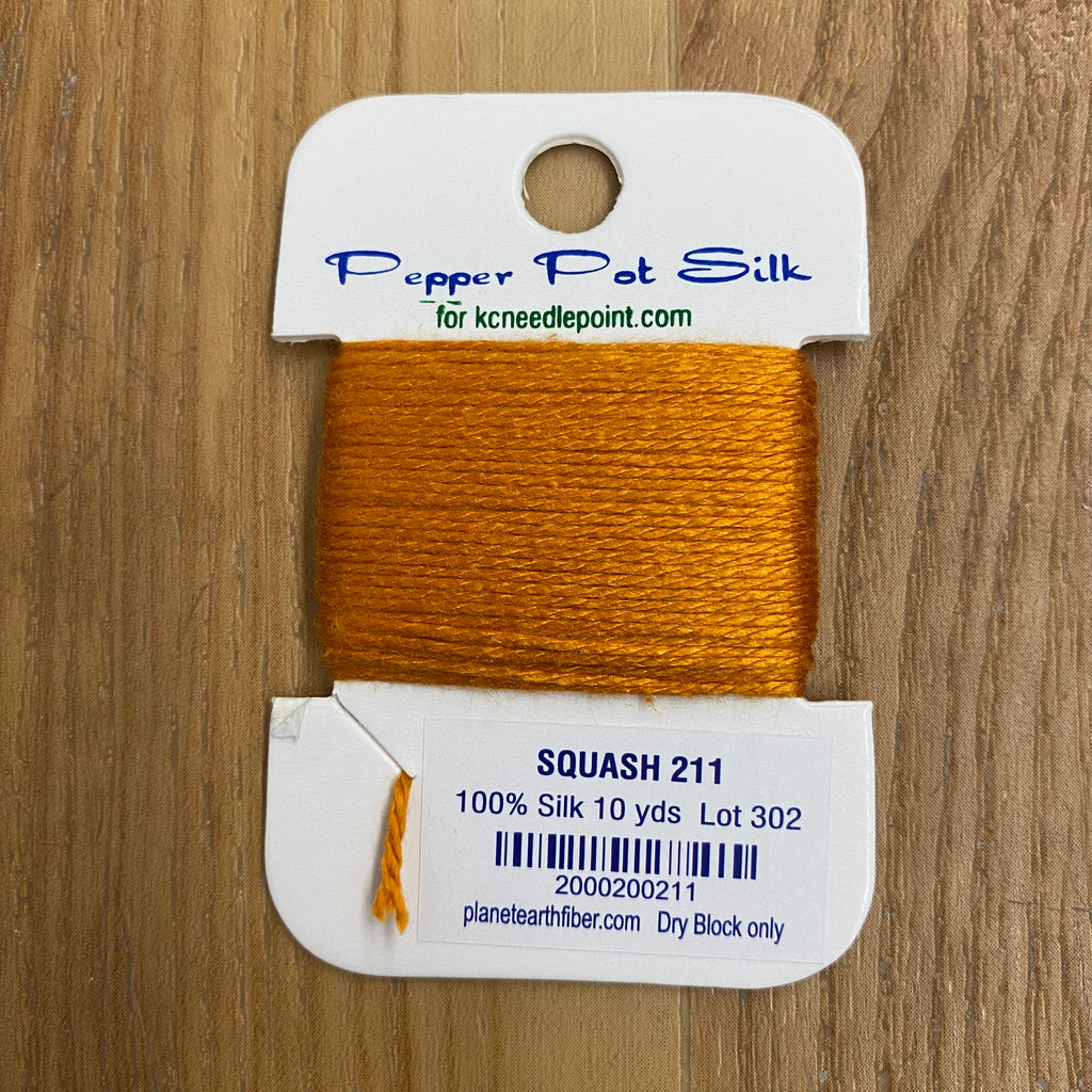 Pepper Pot Silk Card 211 Squash - KC Needlepoint