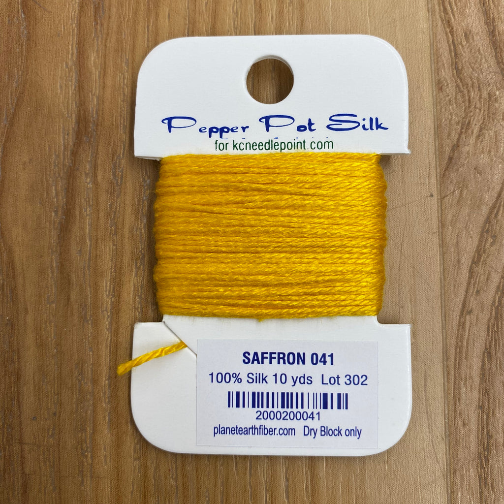 Pepper Pot Silk Card 041 Saffron - KC Needlepoint