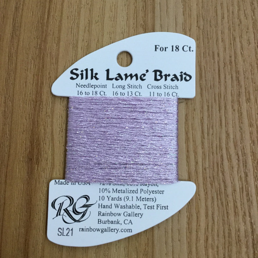 Silk Lamé Braid SL21 Lite Lavender - KC Needlepoint