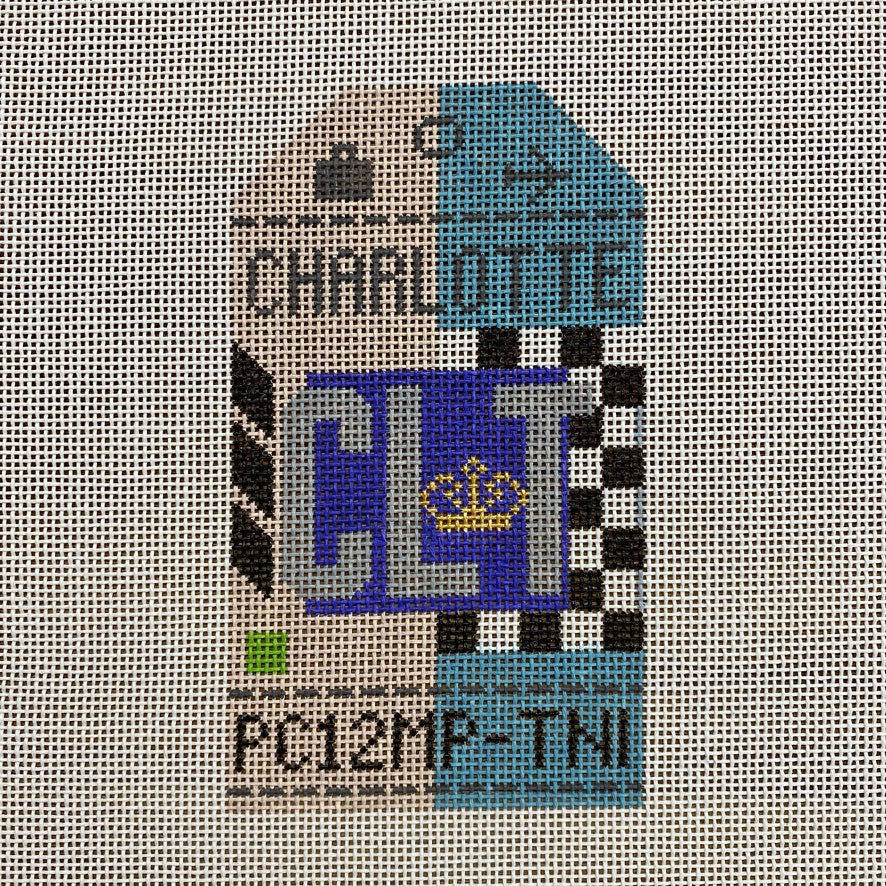 Charlotte Vintage Travel Tag Canvas - KC Needlepoint