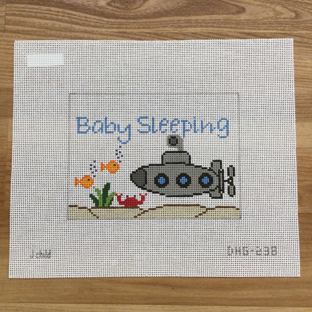 Submarine Baby Sleeping Canvas - KC Needlepoint