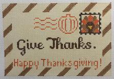 Mini Thanksgiving Letter Canvas - KC Needlepoint