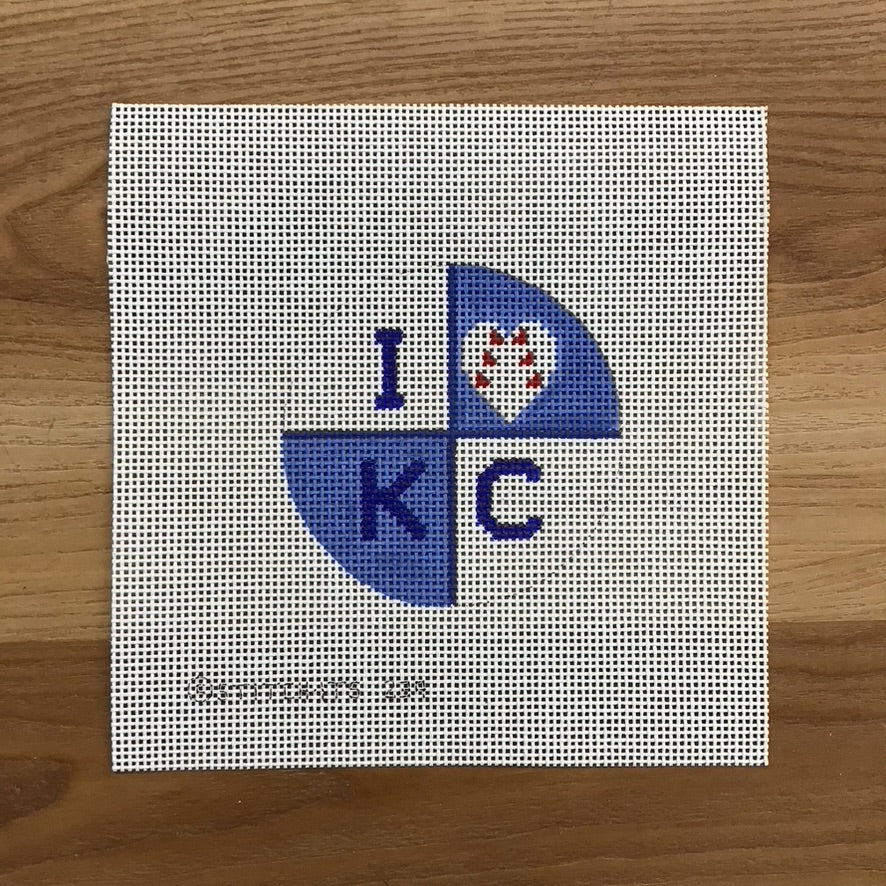 I Baseball KC Needlepoint Canvas - KC Needlepoint