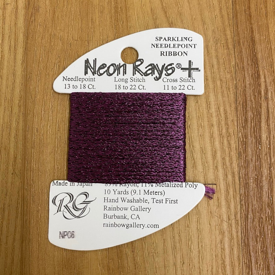 Neon Rays+ NP06 Wine - KC Needlepoint
