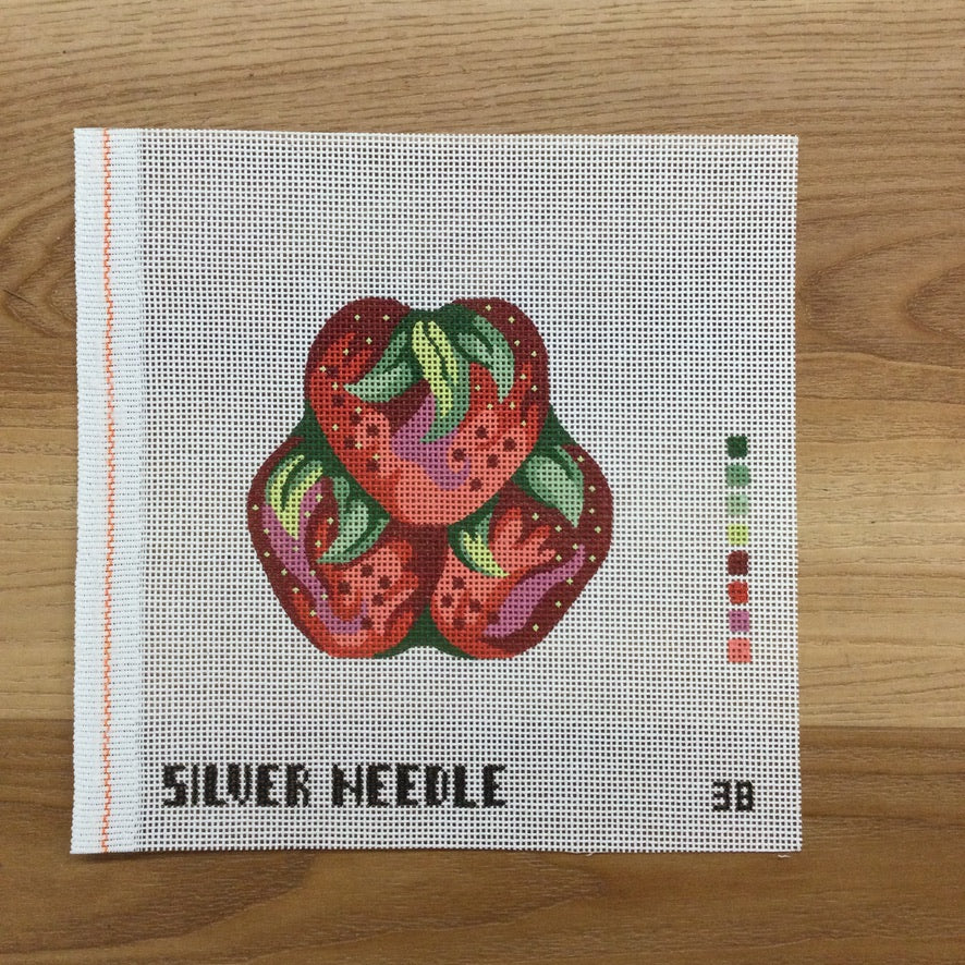 Strawberries Canvas - KC Needlepoint