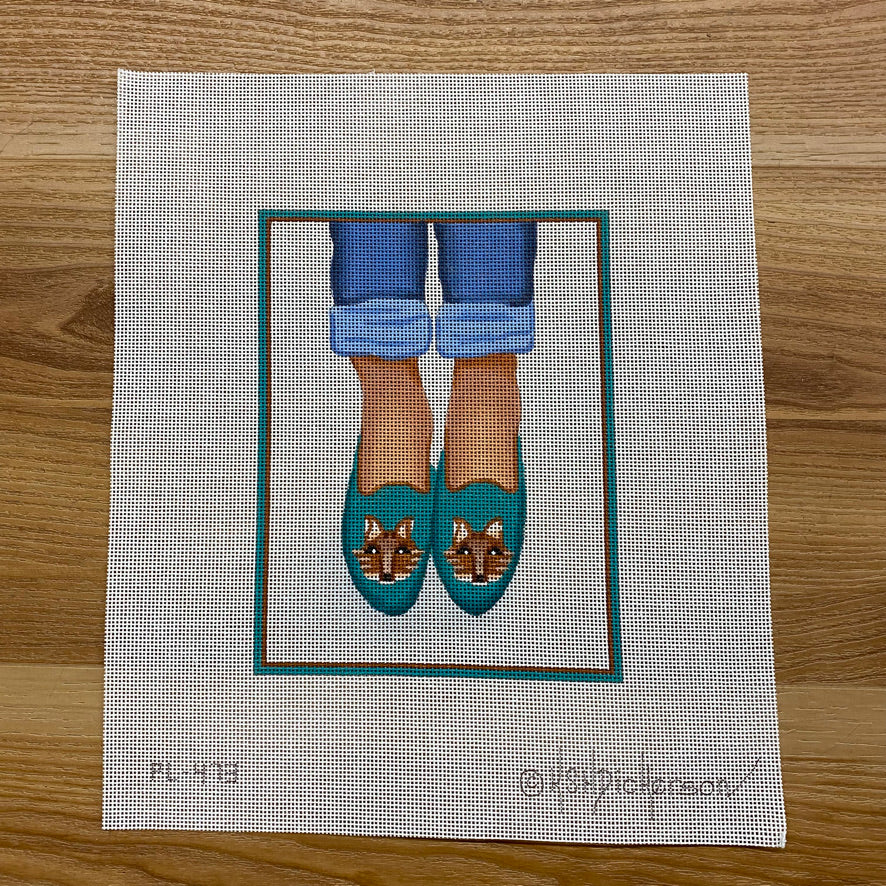 Here's Looking at Shoe Canvas - KC Needlepoint