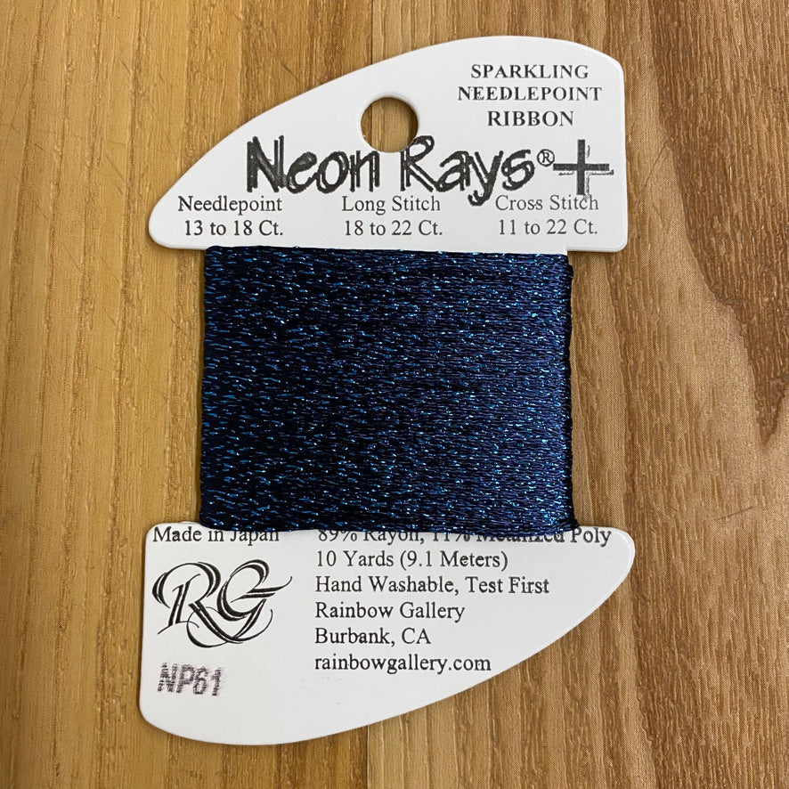 Neon Rays+ NP61 Midnight Blue - KC Needlepoint