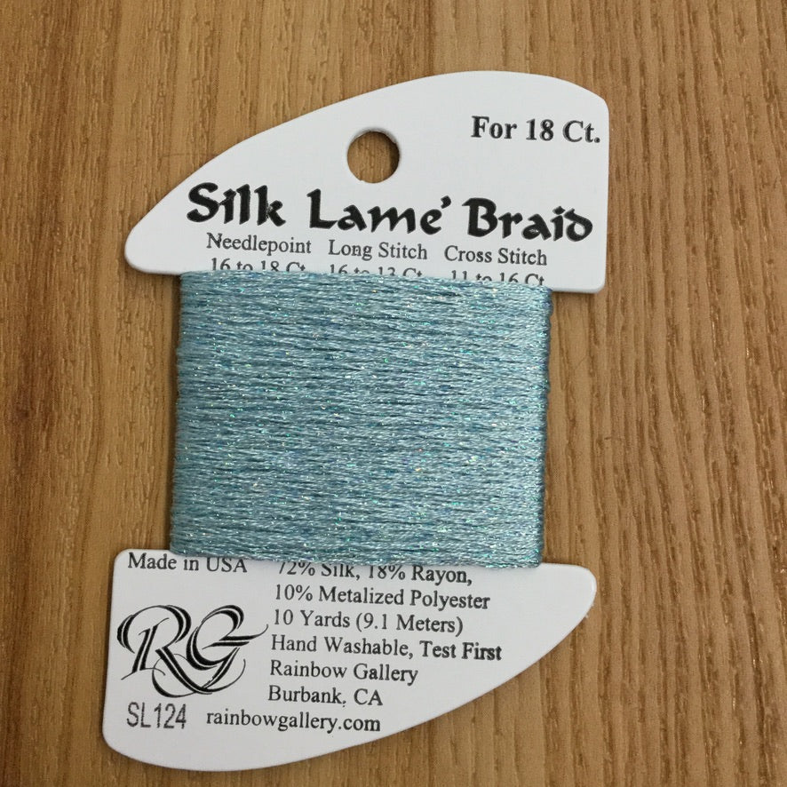 Silk Lamé Braid SL124 Blue Glow - KC Needlepoint