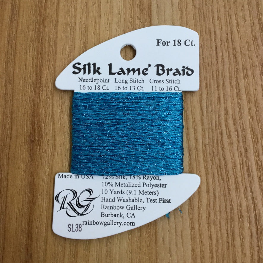 Silk Lamé Braid SL38 Caribbean - KC Needlepoint