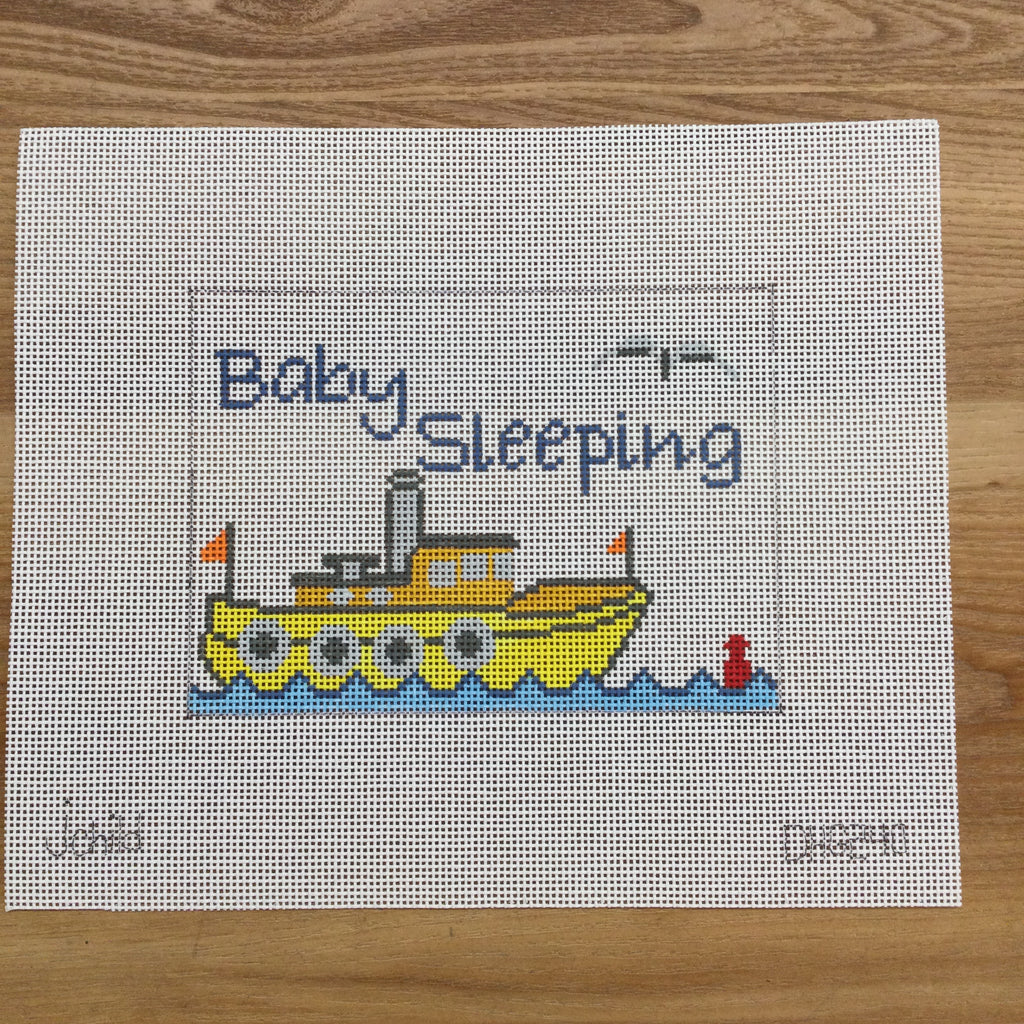 Tug Boat Baby Sleeping Canvas - KC Needlepoint