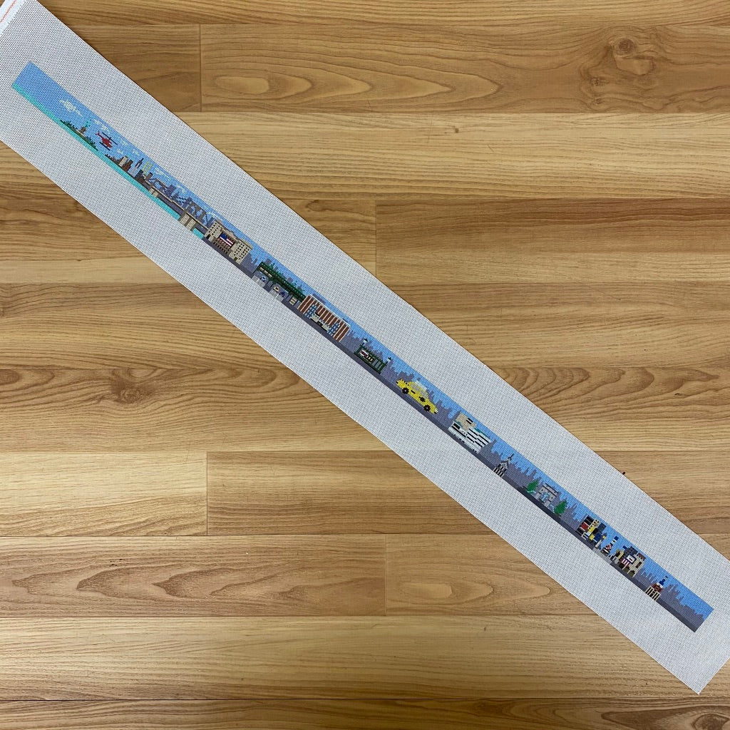 New York City Skyline Belt Canvas - needlepoint