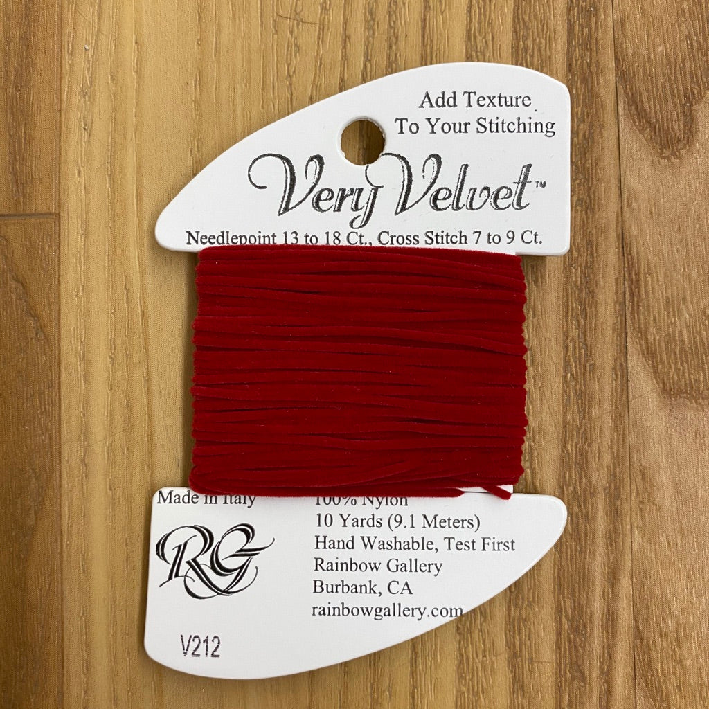 Very Velvet V212 Cherry Red - KC Needlepoint