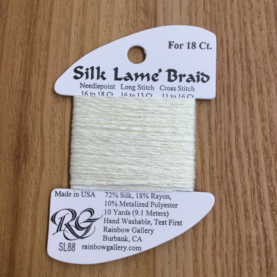 Silk Lamé Braid SL88 Lemon Lite - KC Needlepoint