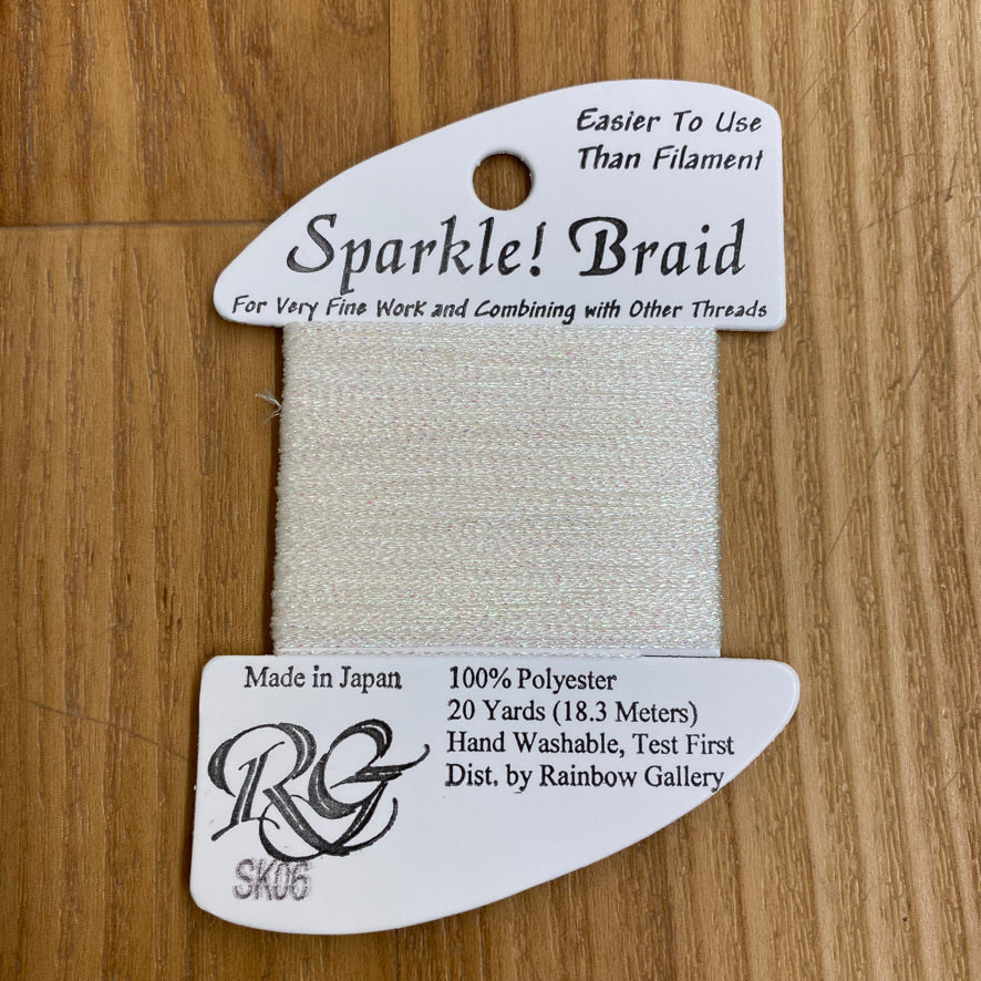 Sparkle Braid SK06 White Pearl - KC Needlepoint