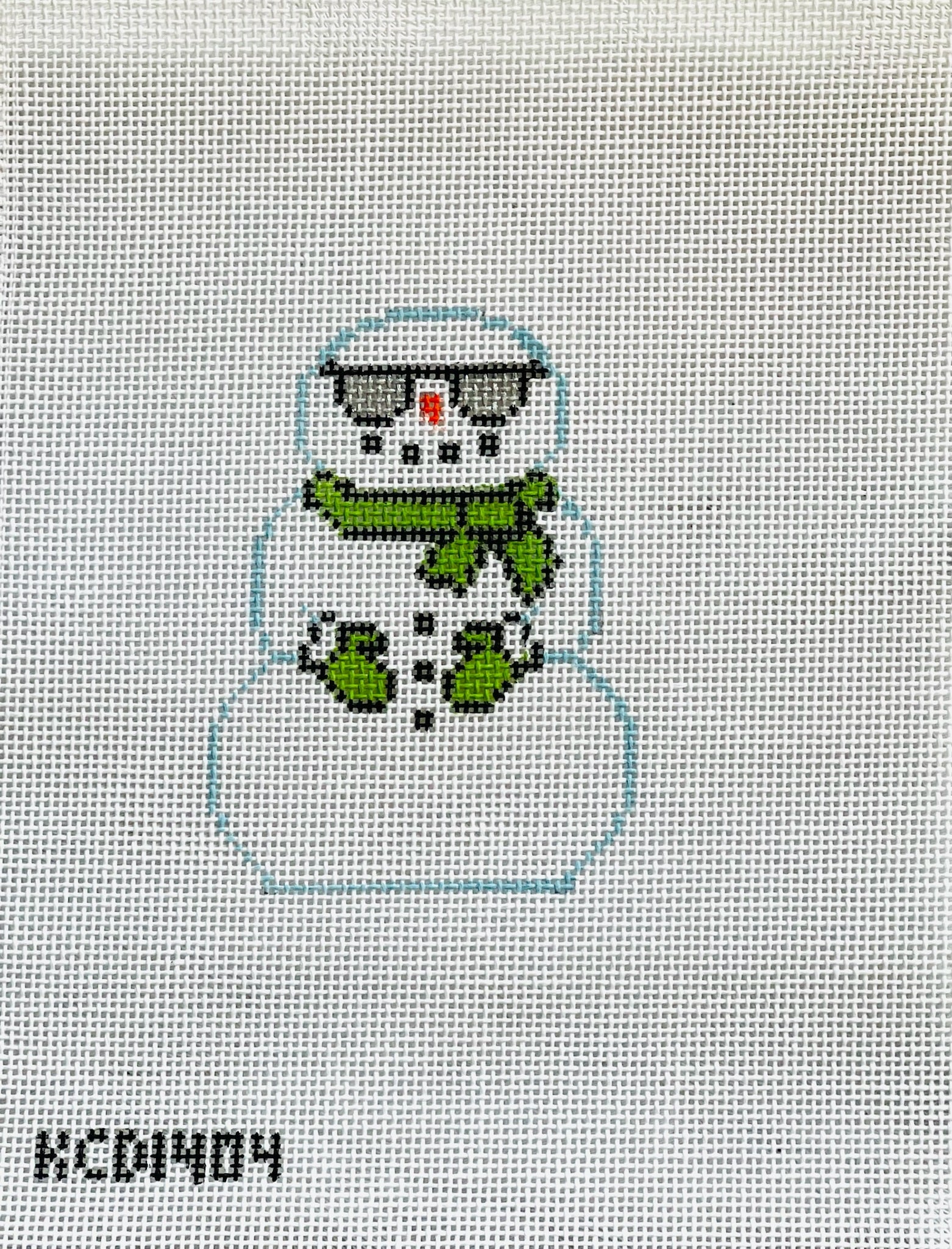 Snowman with Sunglasses Canvas - KC Needlepoint