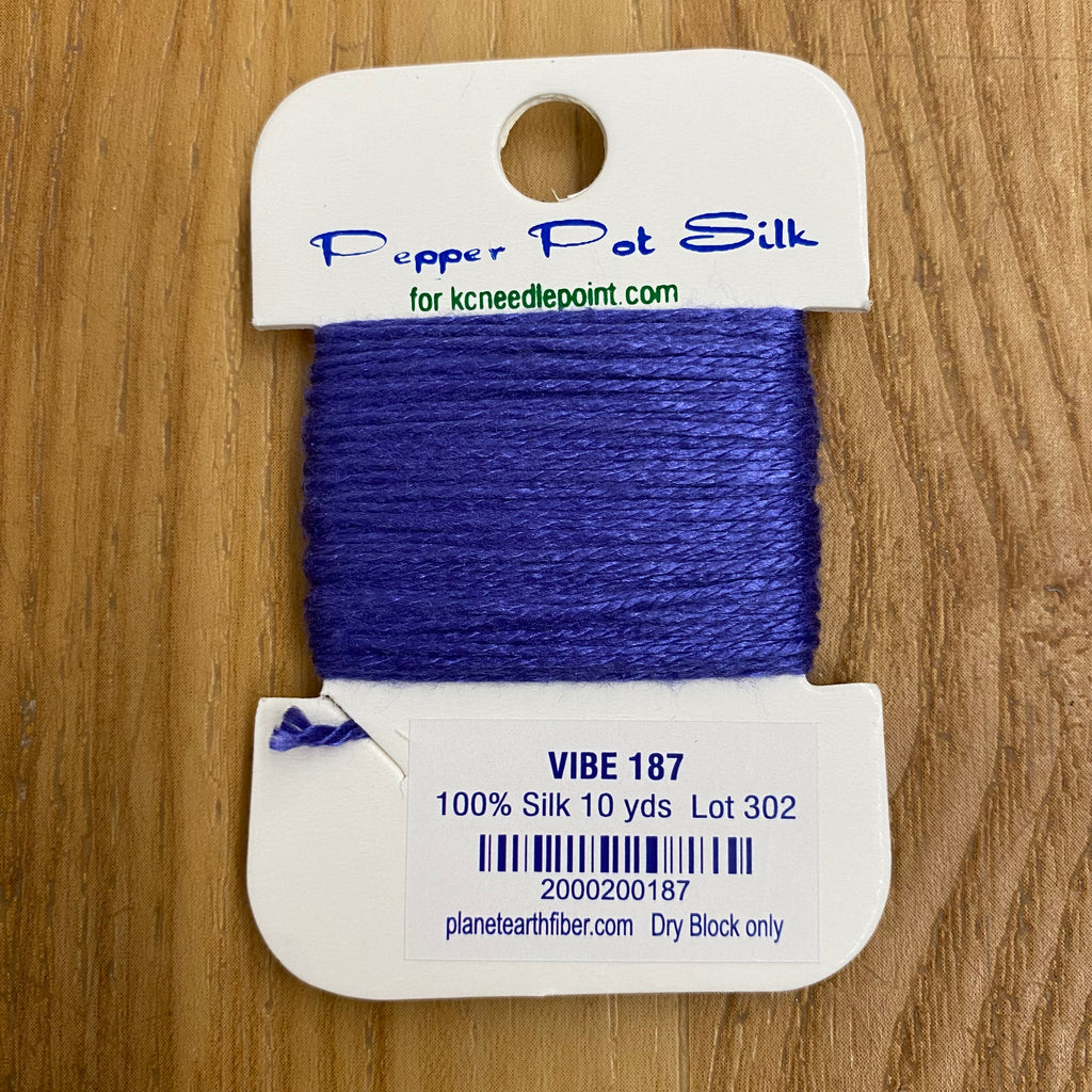 Pepper Pot Silk Card 187 Vibe - KC Needlepoint