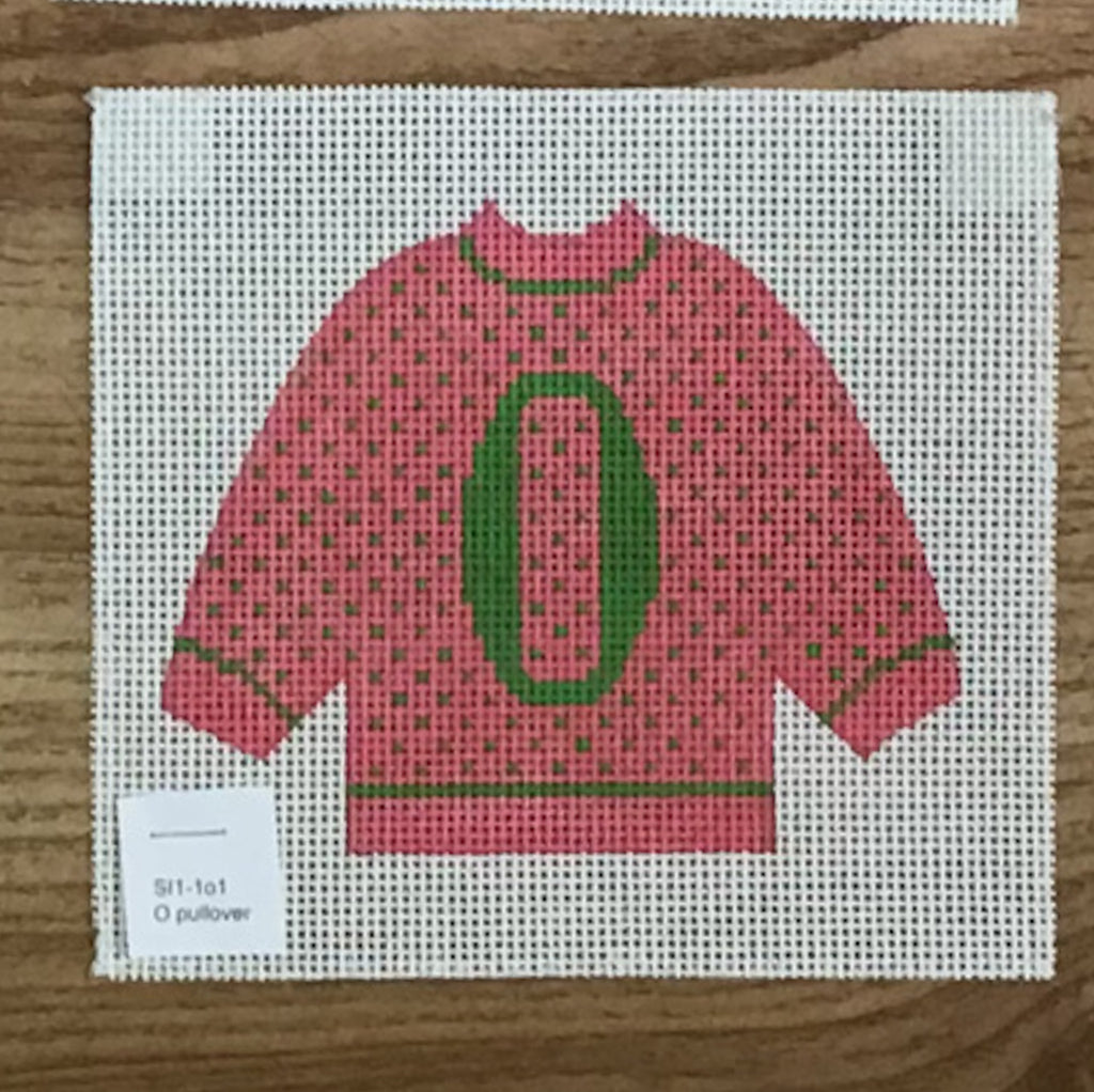 O Pullover Sweater Needlepoint Canvas - KC Needlepoint