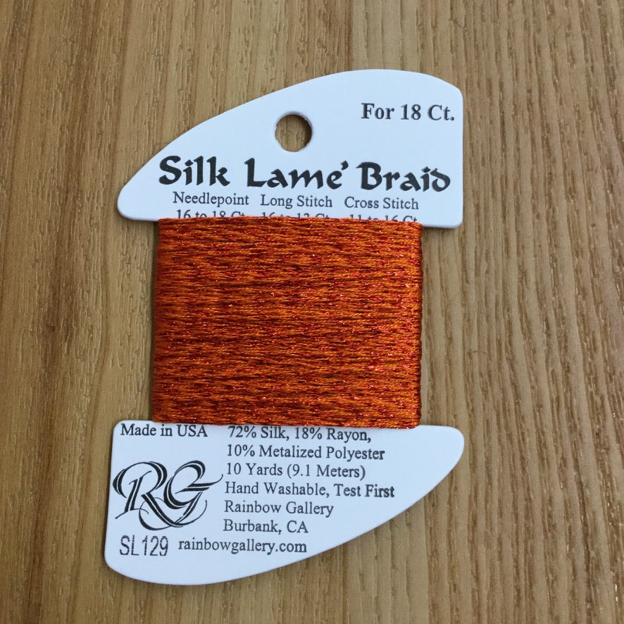 Silk Lamé Braid SL129 Tabasco - KC Needlepoint