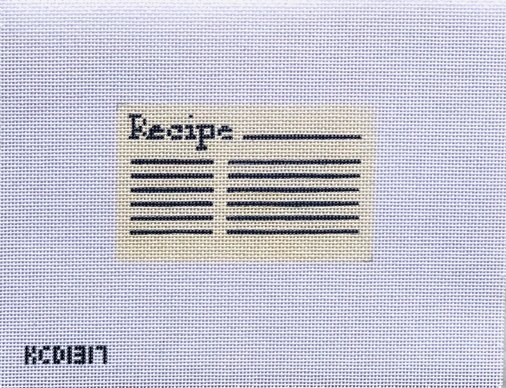 Recipe Card Canvas - KC Needlepoint