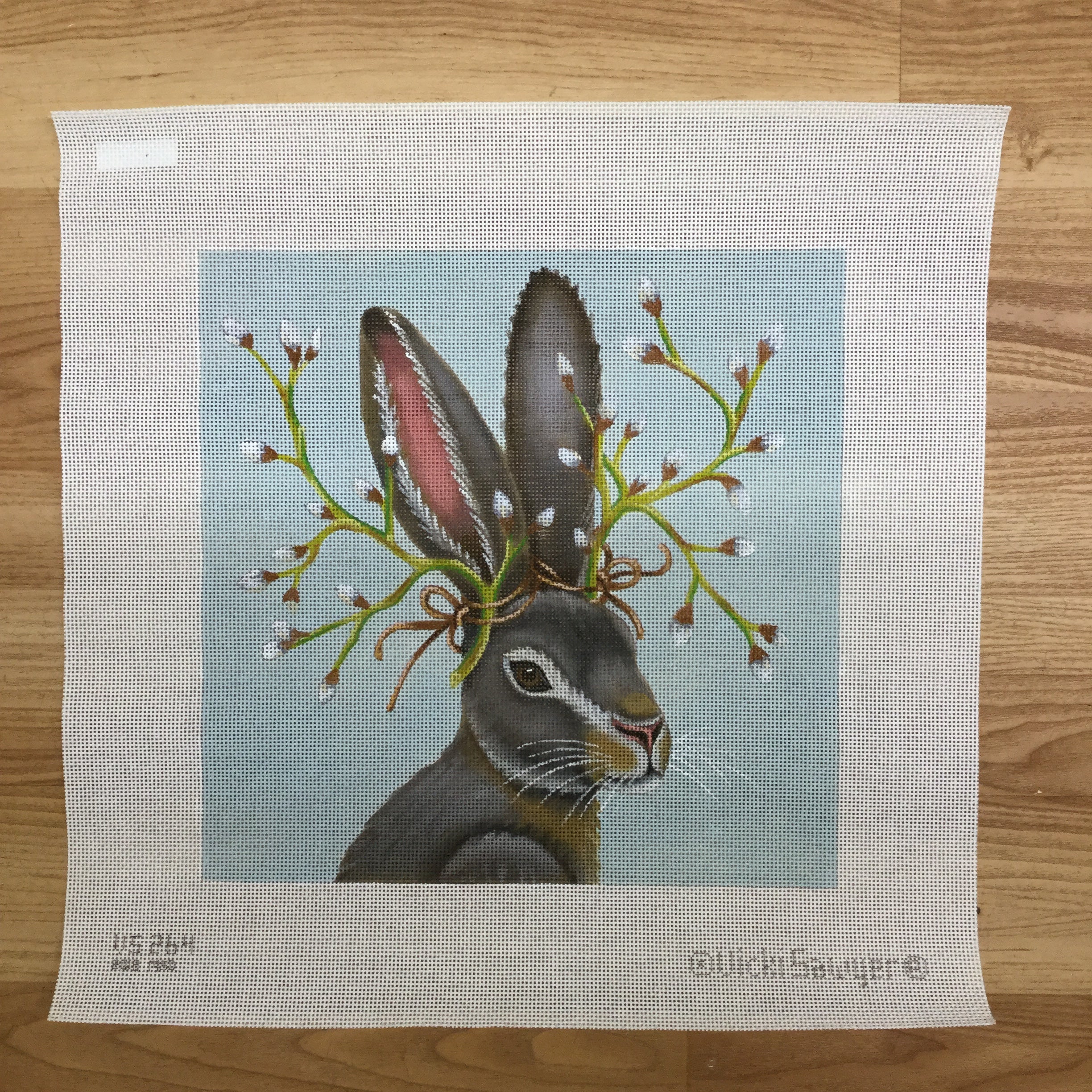 Pussy Willow Hare Needlepoint Canvas – KC Needlepoint