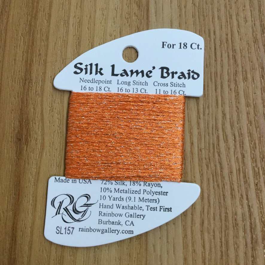 Silk Lamé Braid SL157 Tangelo - KC Needlepoint