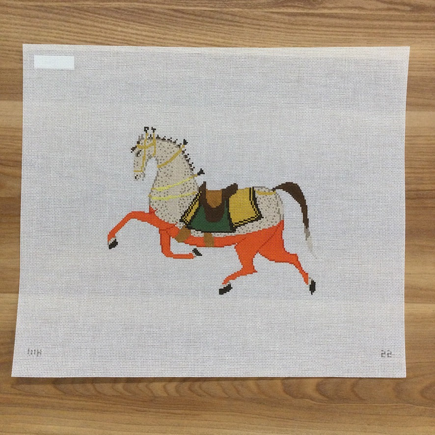 Plum the Horse Canvas - KC Needlepoint