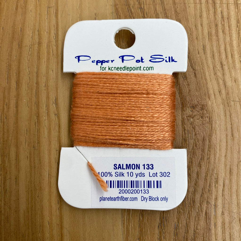 Pepper Pot Silk Card 133 Salmon - KC Needlepoint