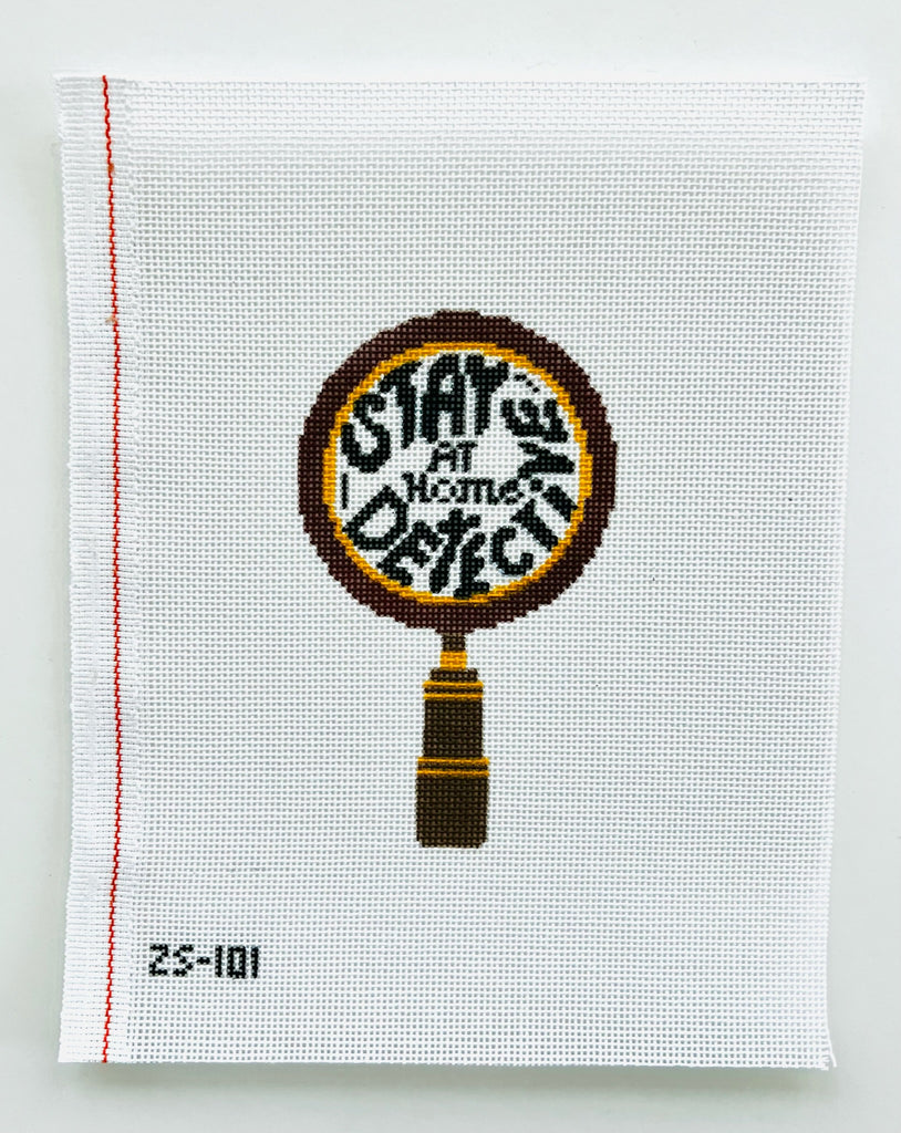 Stay at Home Detective Canvas - KC Needlepoint