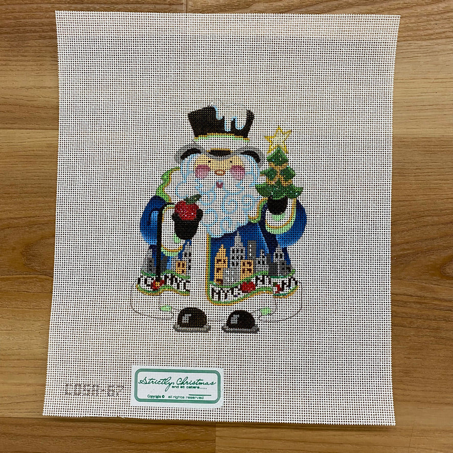 New York Squatty Santa Canvas - KC Needlepoint