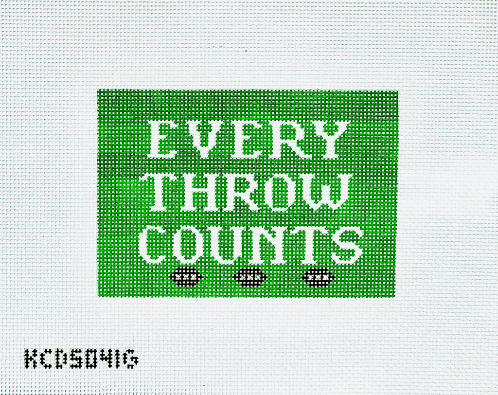 Every Throw Counts Canvas - KC Needlepoint