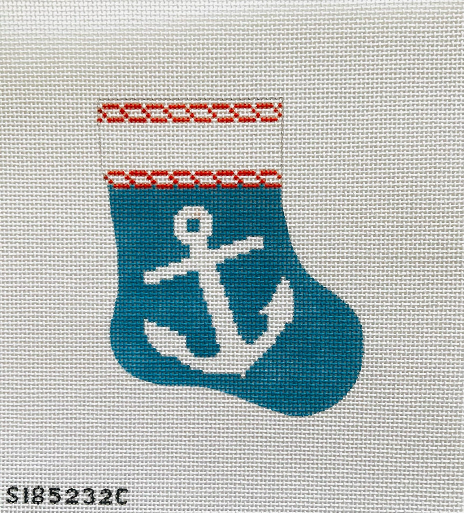Anchor Mini Sock Canvas - KC Needlepoint