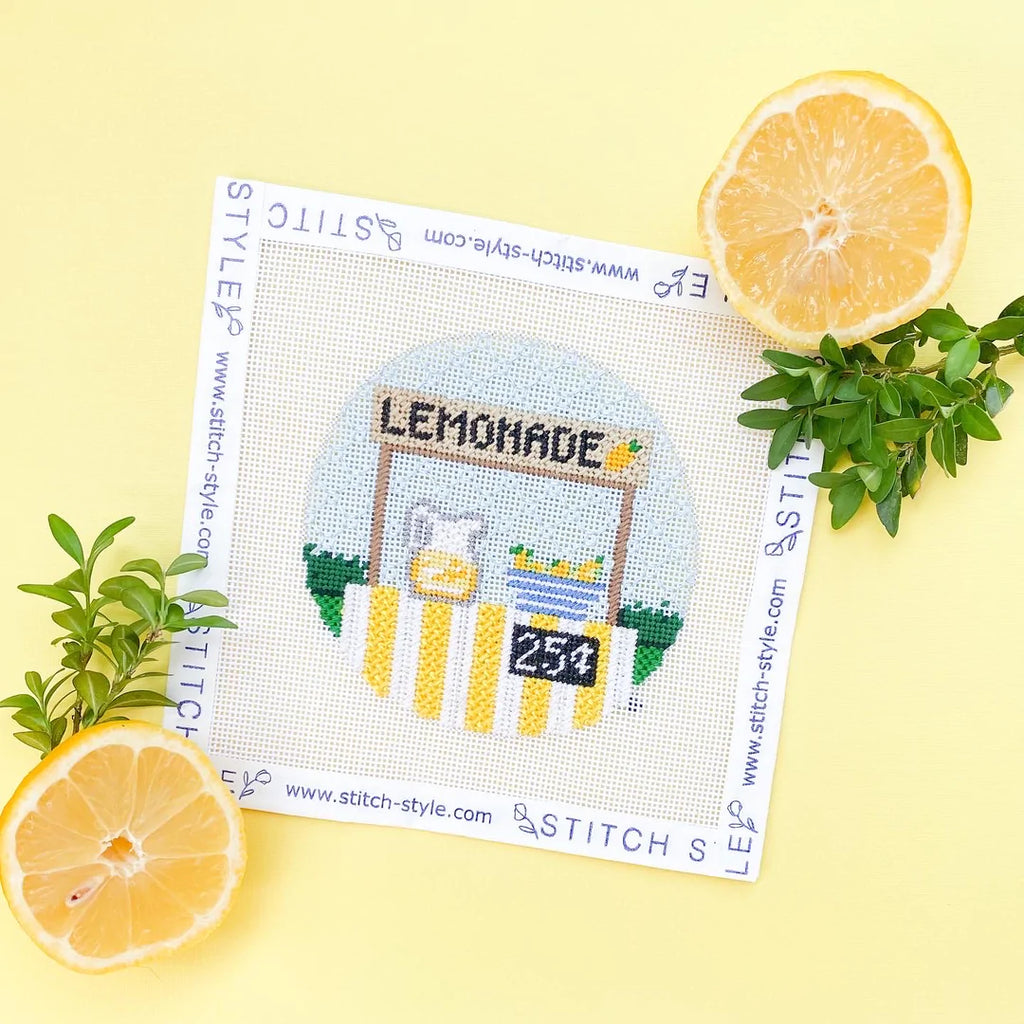 Lemonade Stand Canvas - KC Needlepoint