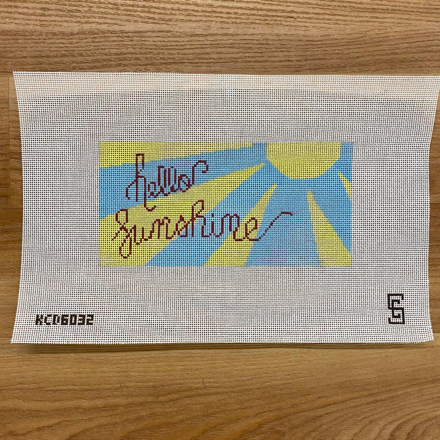 Hello Sunshine Eyeglass Case Canvas - KC Needlepoint