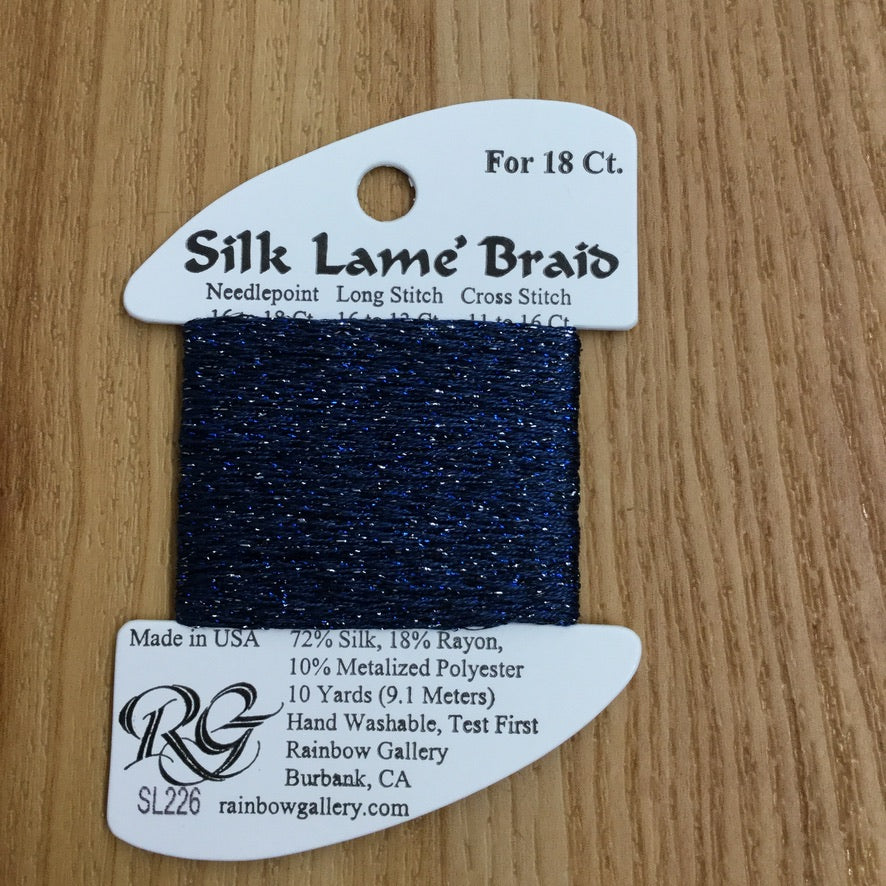 Silk Lamé Braid for 18 mesh KC Needlepoint
