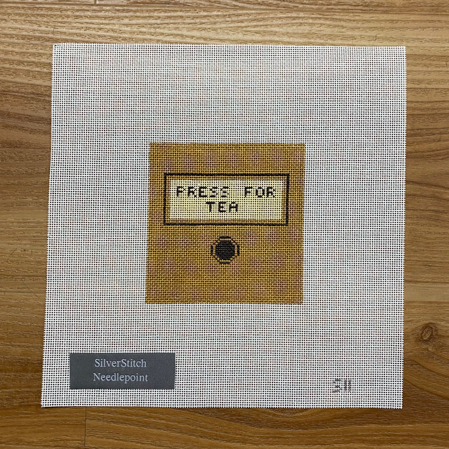 Press for Tea Canvas - KC Needlepoint