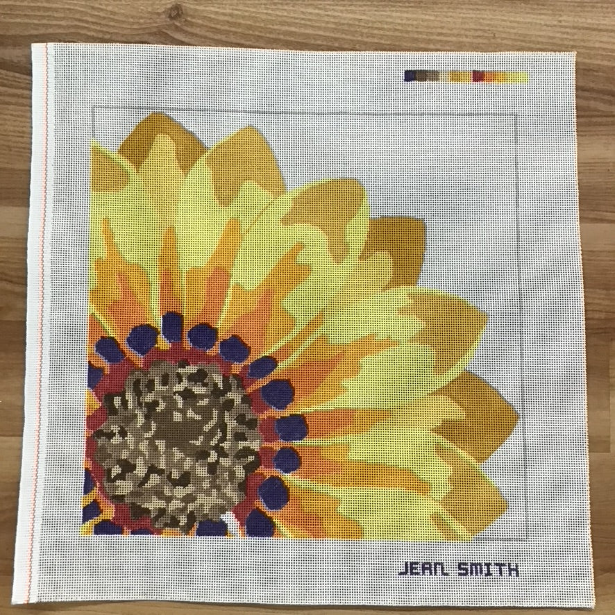 Large Summer Sunflower Needlepoint Canvas - KC Needlepoint