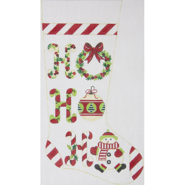 Ho Ho Ho Stocking Canvas - KC Needlepoint