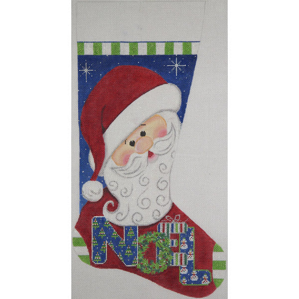Santa Noel Stocking Canvas - KC Needlepoint