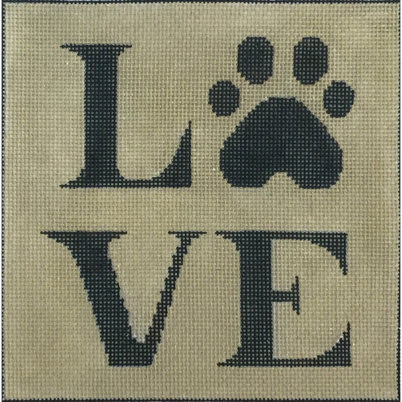 Puppy Love Canvas - KC Needlepoint