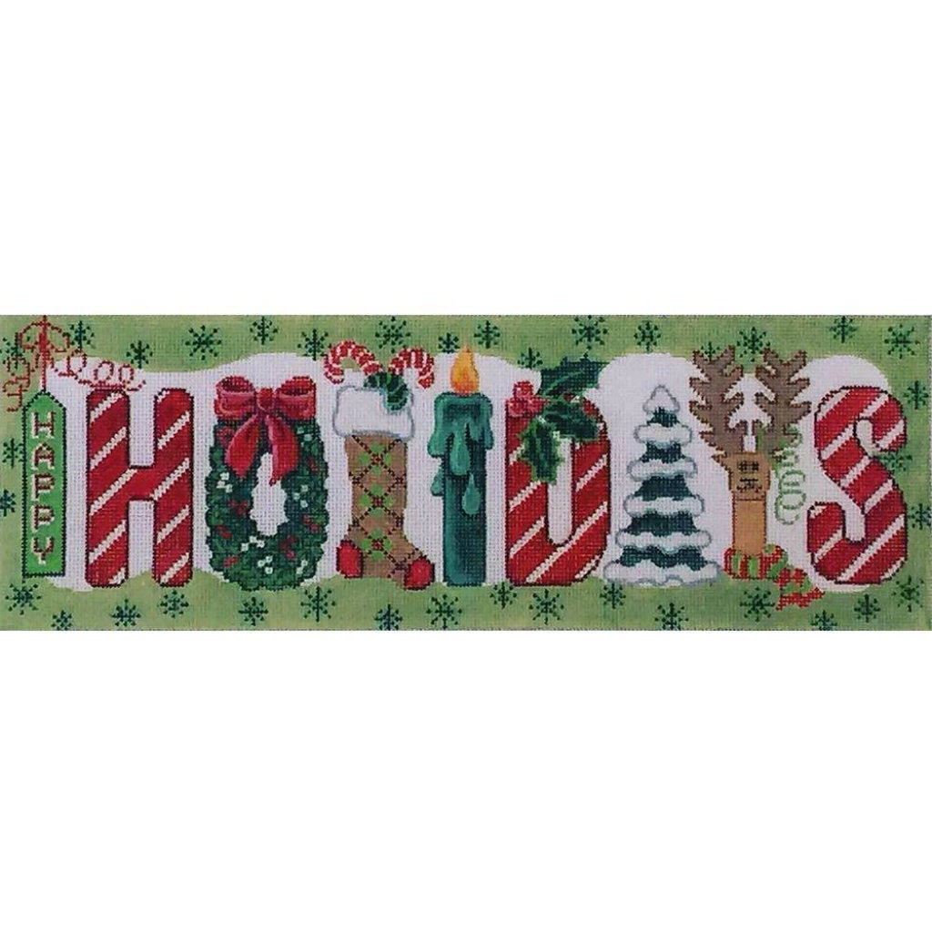 Happy Holidays Canvas - KC Needlepoint