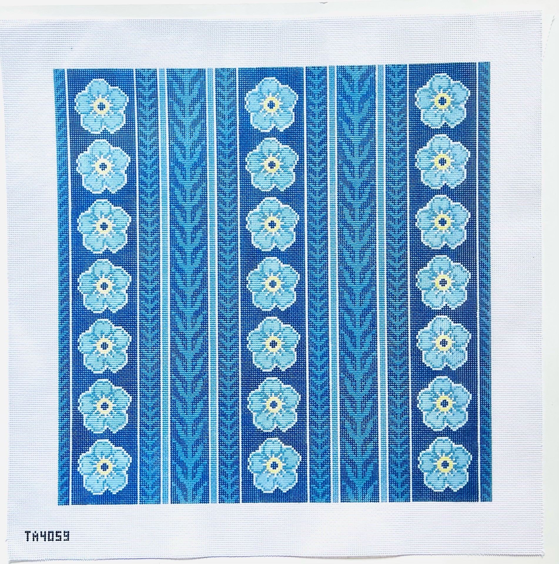 Forget Me Not Canvas - KC Needlepoint