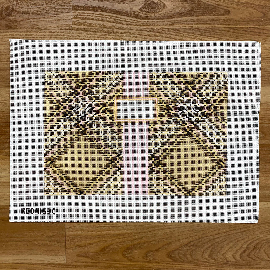 Tartan Plaid Clutch Canvas - KC Needlepoint