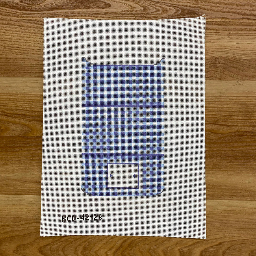 Small Treasures Gingham Clutch Canvas - KC Needlepoint