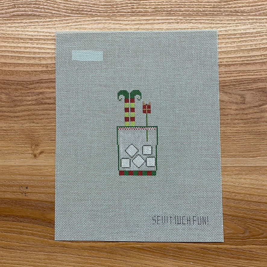 Elf Drink Canvas/Stitch Guide - KC Needlepoint