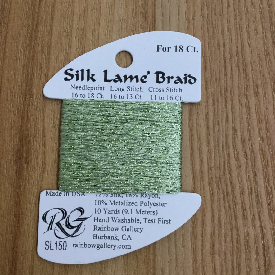 Silk Lamé Braid SL150 Daiquiri Green - KC Needlepoint