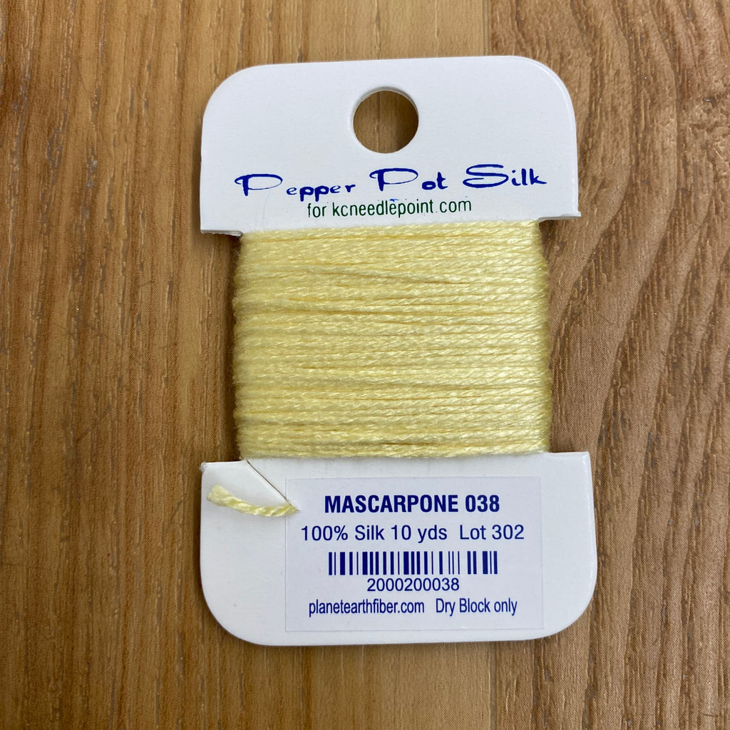 Pepper Pot Silk Card 038 Mascarpone - KC Needlepoint
