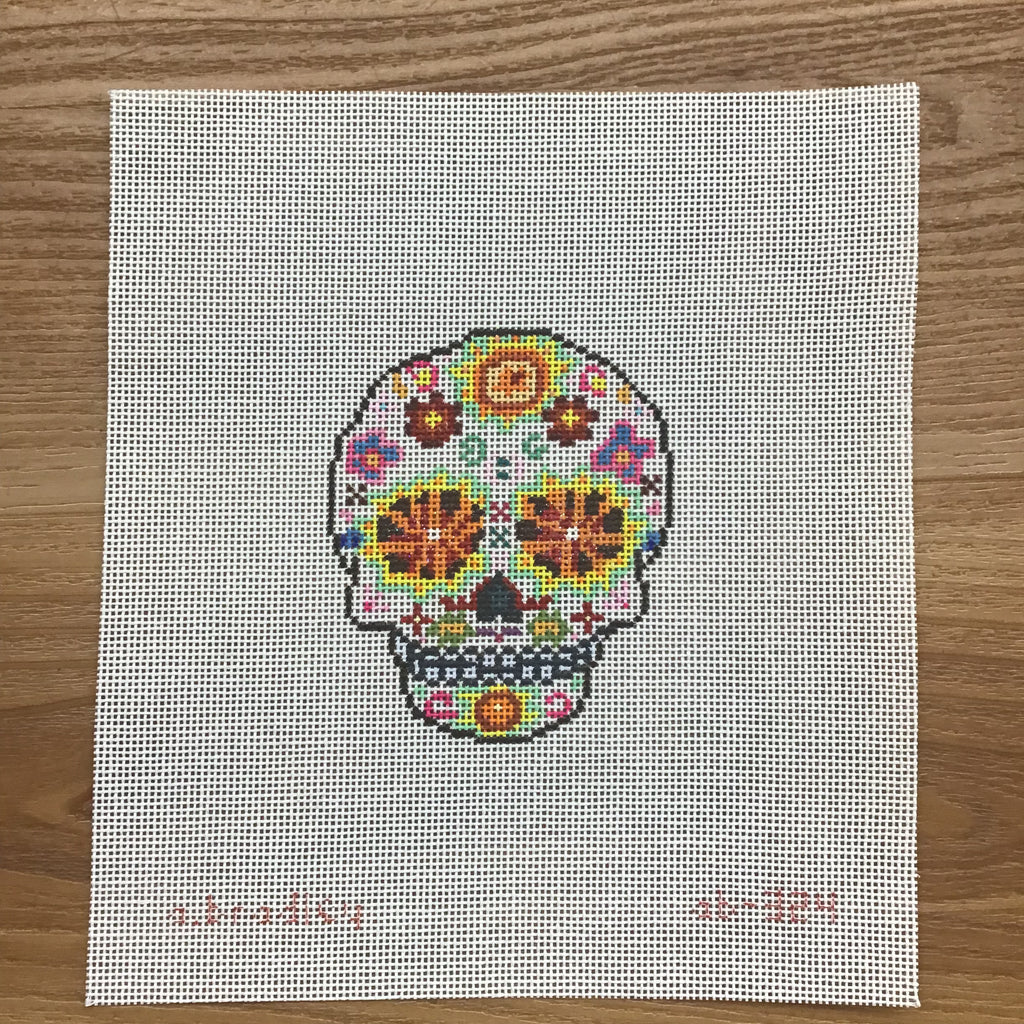 Day of the Dead Skull Canvas - KC Needlepoint