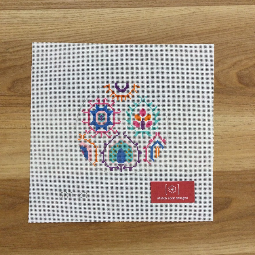 Ikat Ornament Canvas - KC Needlepoint